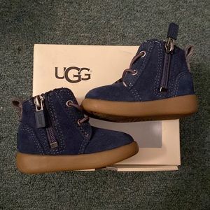 Ugg boots 0-6 months zip on sides never been worn